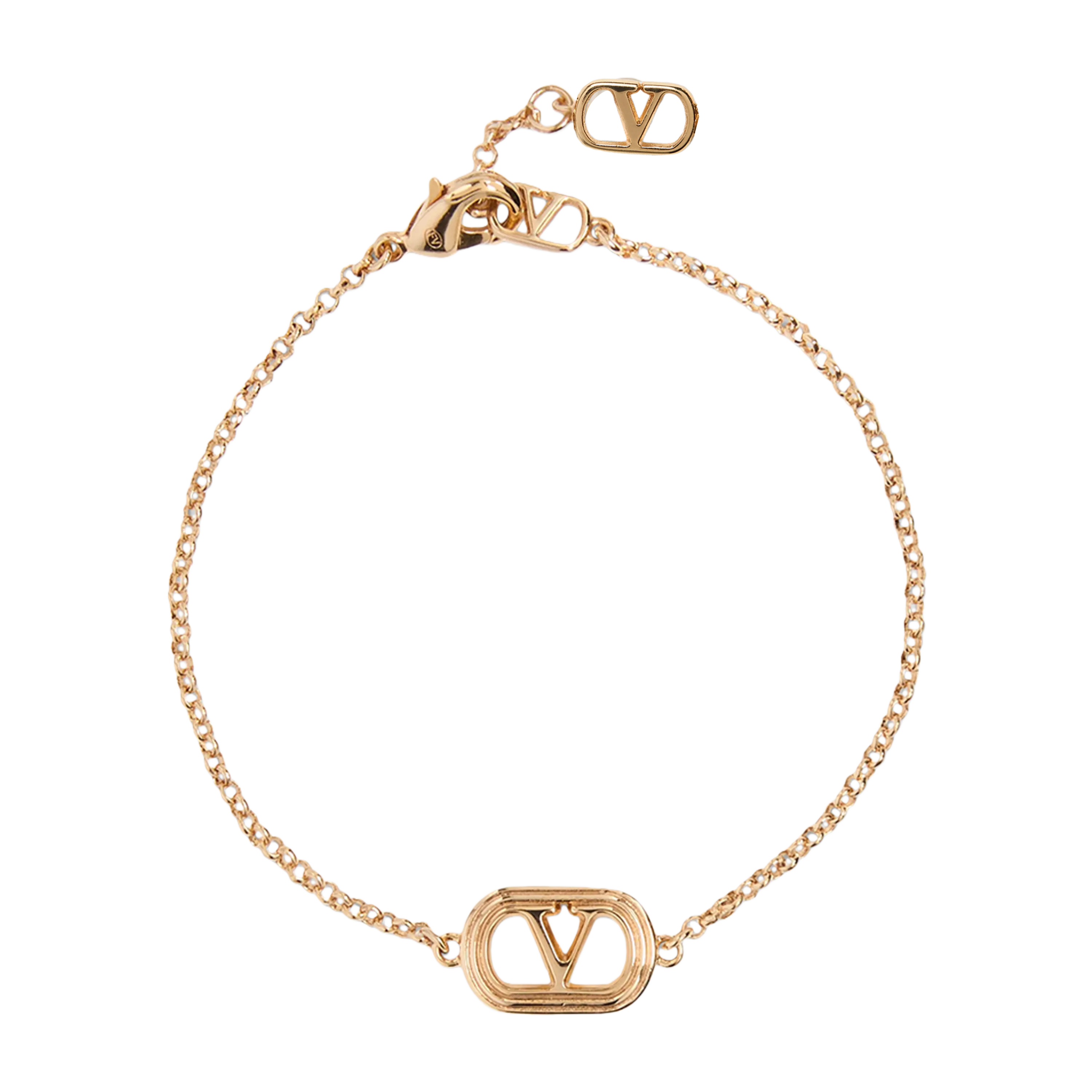 VTS047 Valentino Garavani VLogo Oval Metal Bracelet - ccjewelryacc