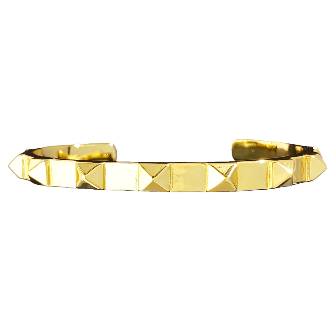 VTS029 V logo rockstud bangle bracelet - ccjewelryacc