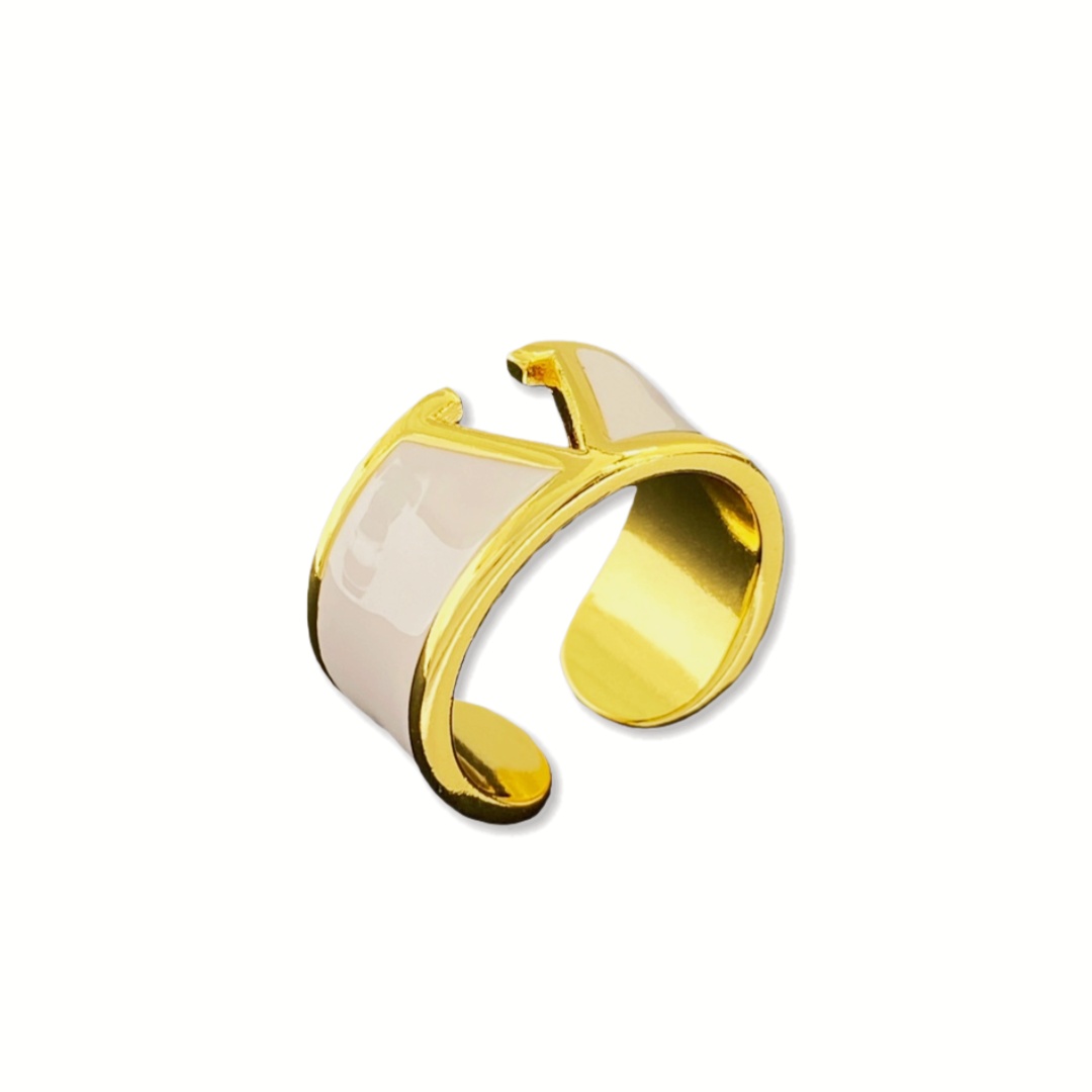 VTR011 V Logo Ring adjustable - ccjewelryacc