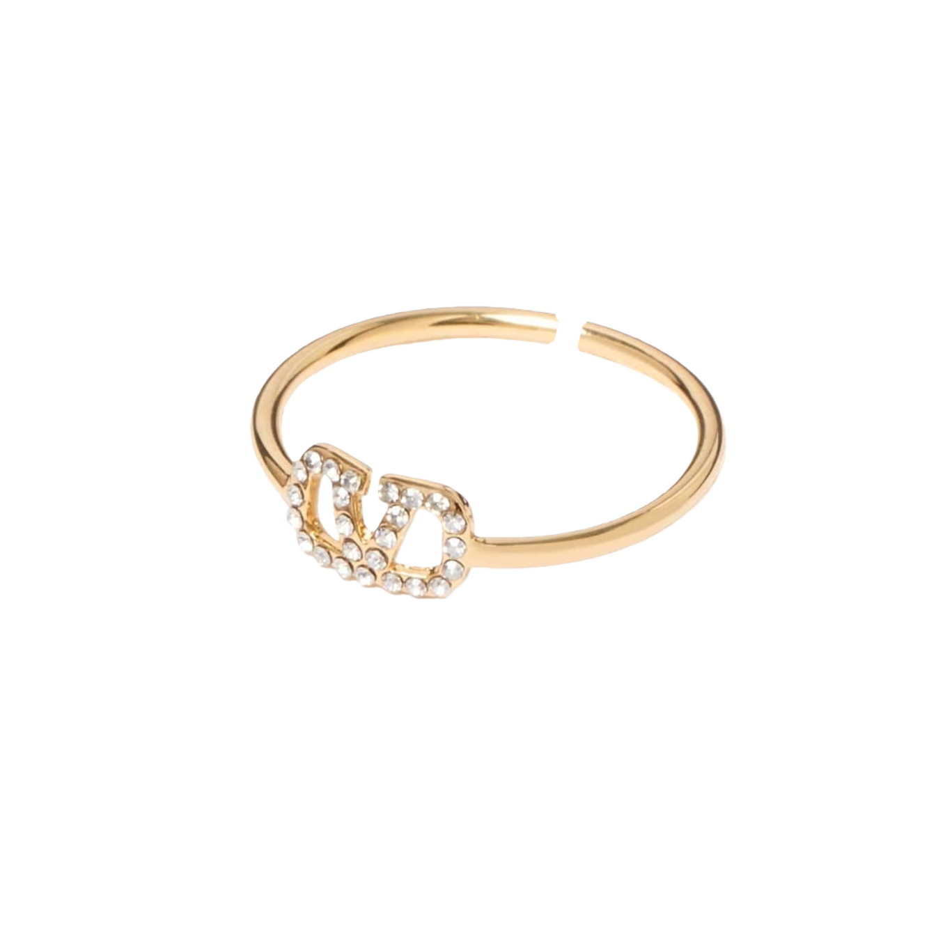VTR002 Valentino Garavani Vlogo Signature Crystal Ring - ccjewelryacc