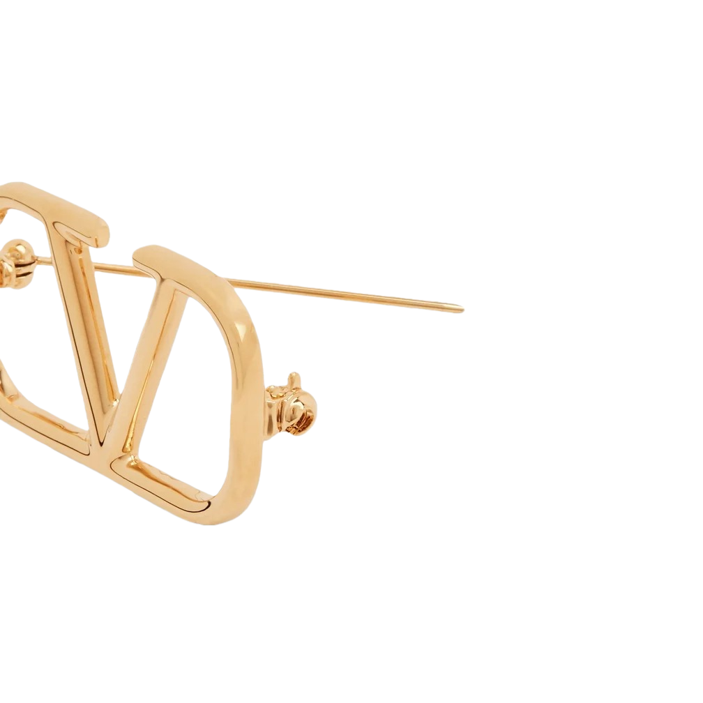 VTB005 VALENTINO GARAVANI Brooch VLOGO SIGNATURE - ccjewelryacc