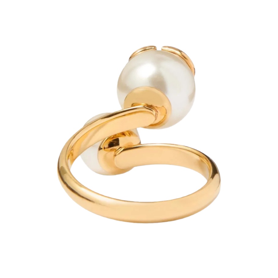 VTR003 VALENTINO GARAVANI Embellished VLogo Ring - ccjewelryacc