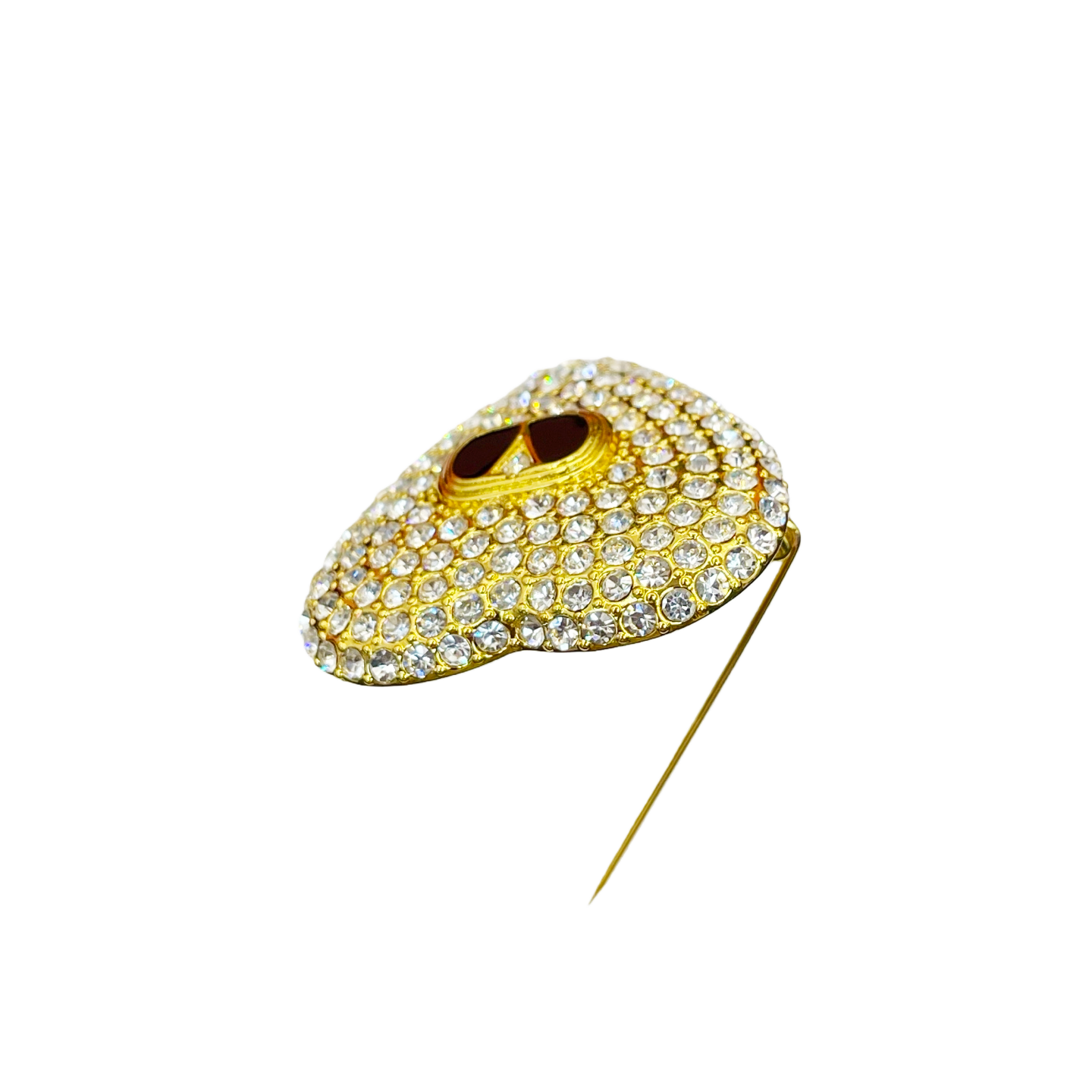 VTB009 Valentino Garavani Heart brooche pin with crystal - ccjewelryacc