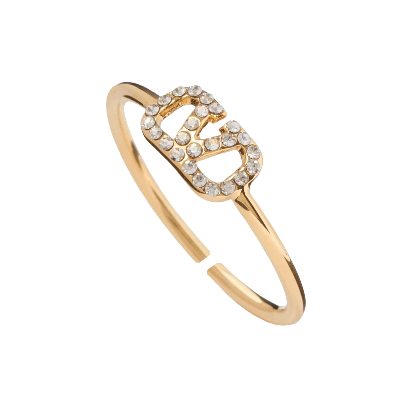 VTR002 Valentino Garavani Vlogo Signature Crystal Ring - ccjewelryacc