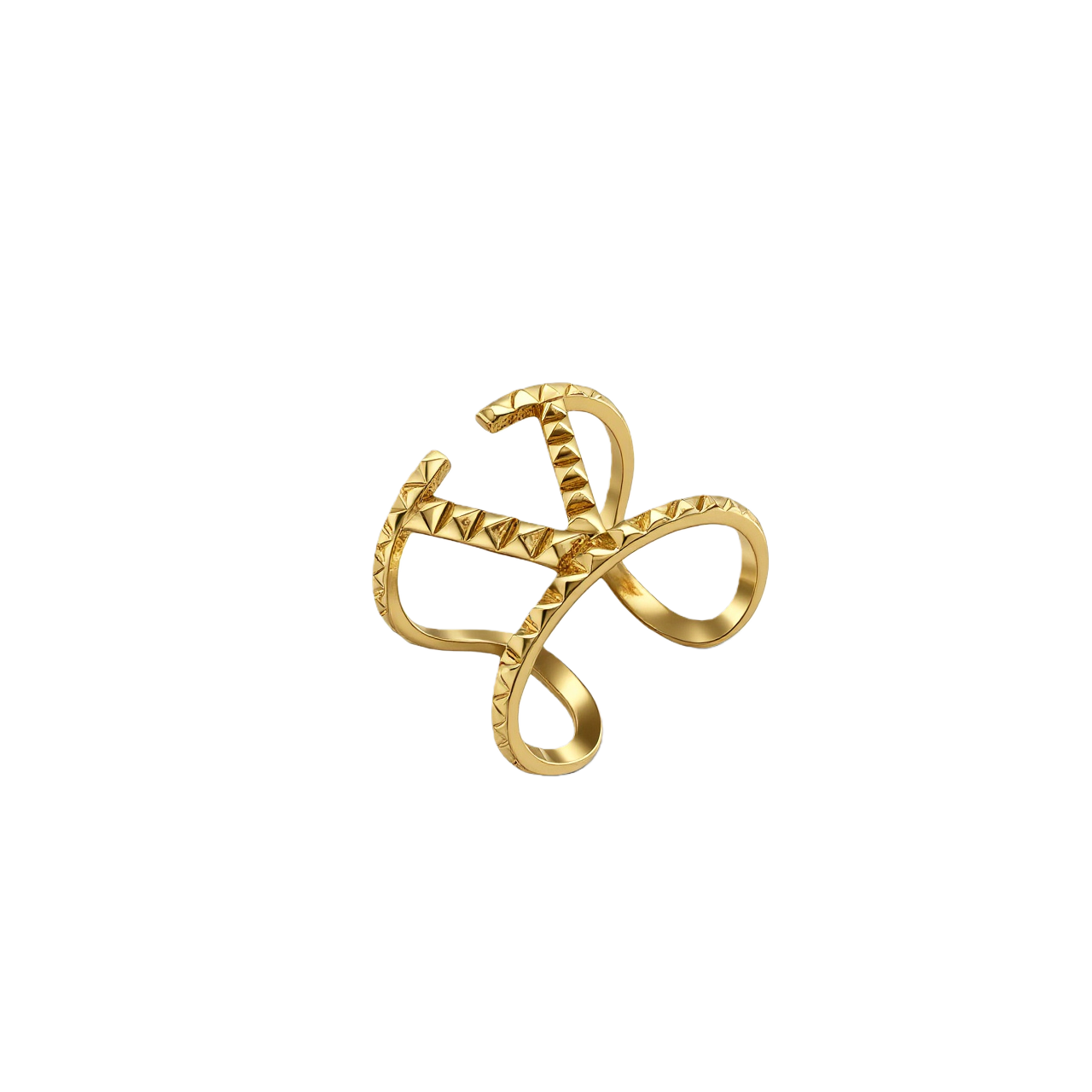 VTR026 Valentino Garavani VLogo lockstud ring - ccjewelryacc