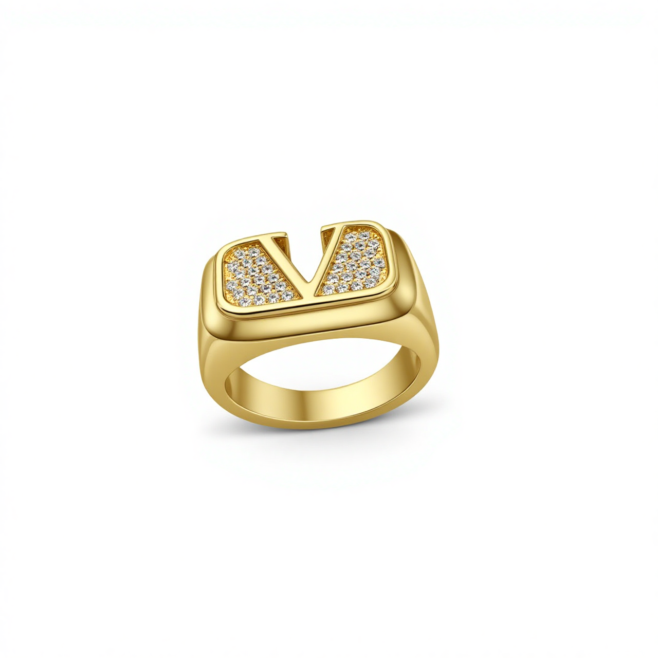 VTR031 Valentino Garavani vlogo ring with crystal - ccjewelryacc