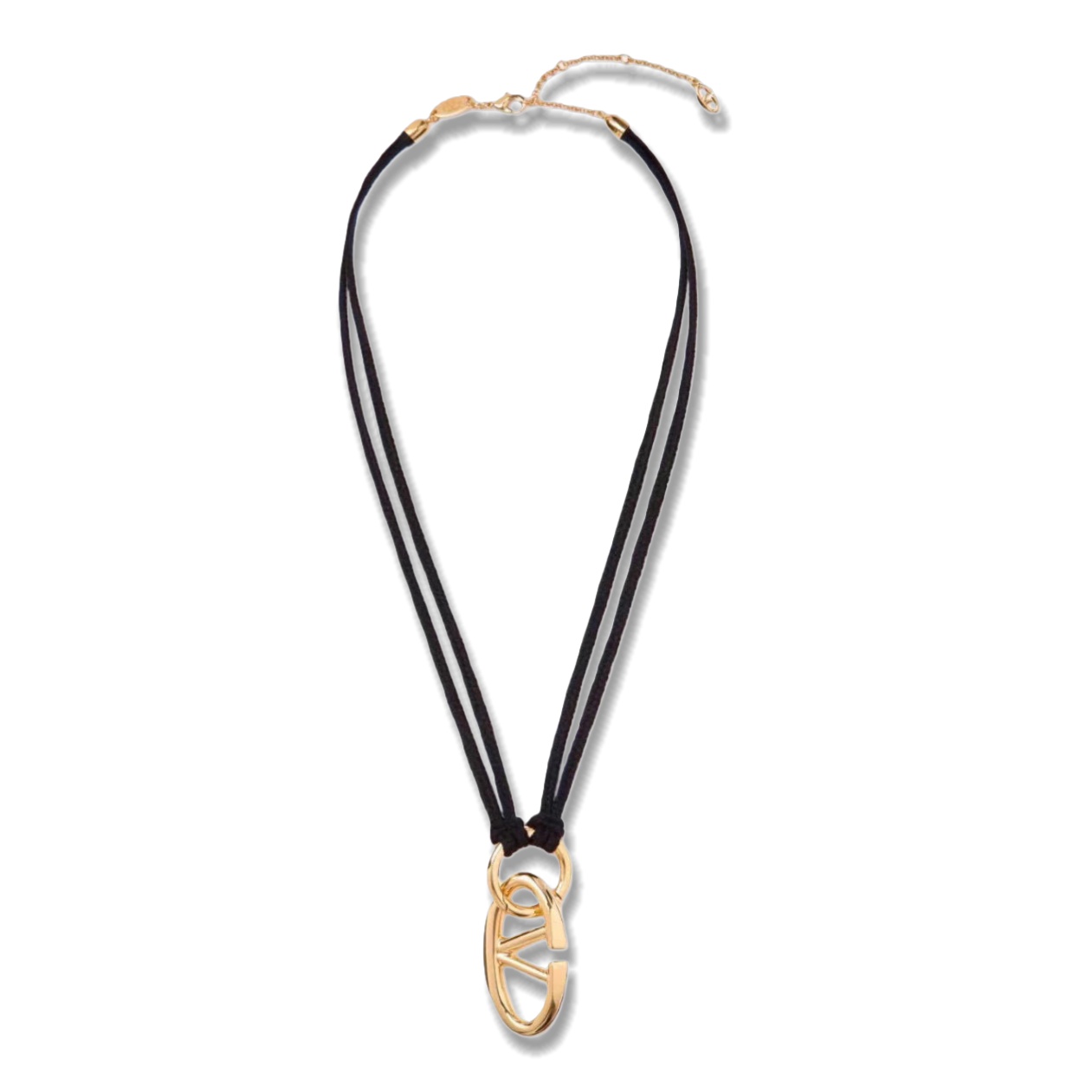 VTN020 Rope chain V logo pendant Necklace - ccjewelryacc