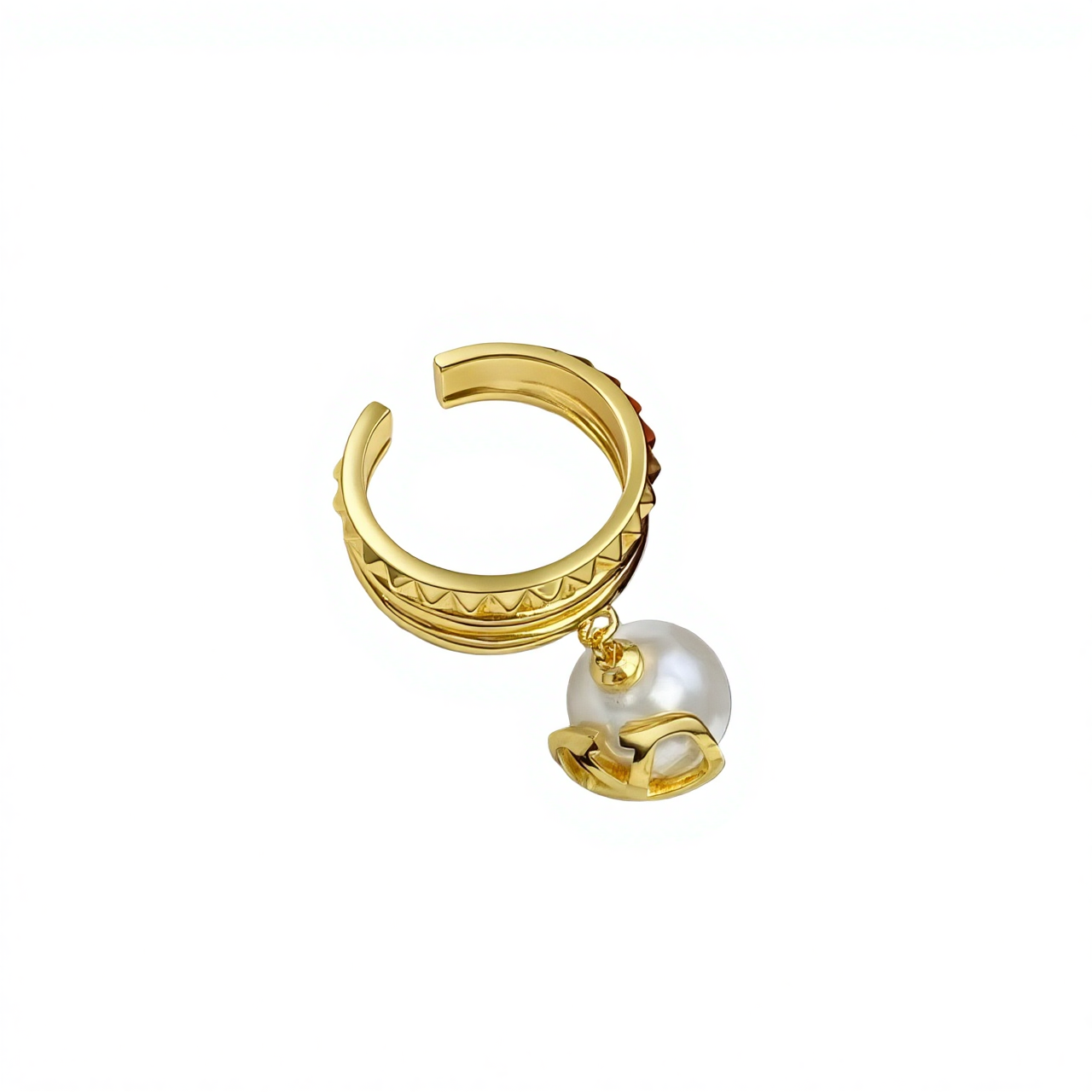 VTR030 Valentino Garavani rockstud multi-band Pearl ring - ccjewelryacc