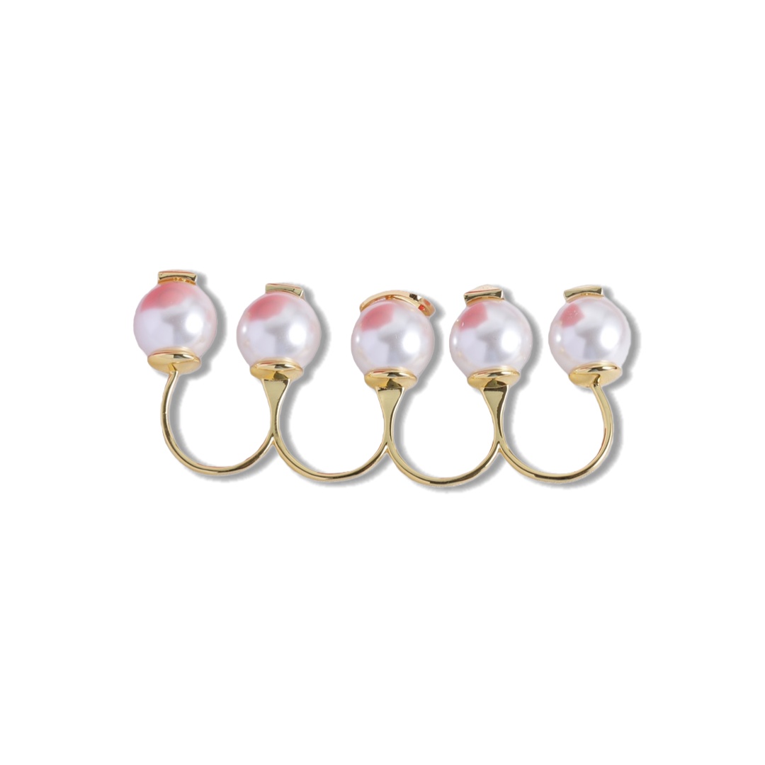 VTR028  Valentino Garavani VLogo Rockstud Multi Pearl Ring - ccjewelryacc