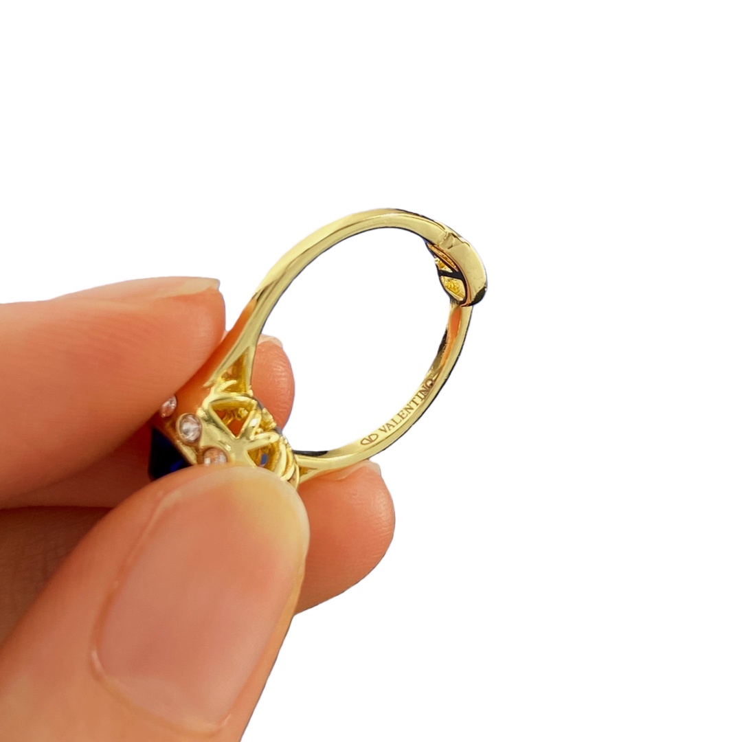 VTR025 Valentino Garavani VLogo Signature Ring in Metal and Crystals - ccjewelryacc