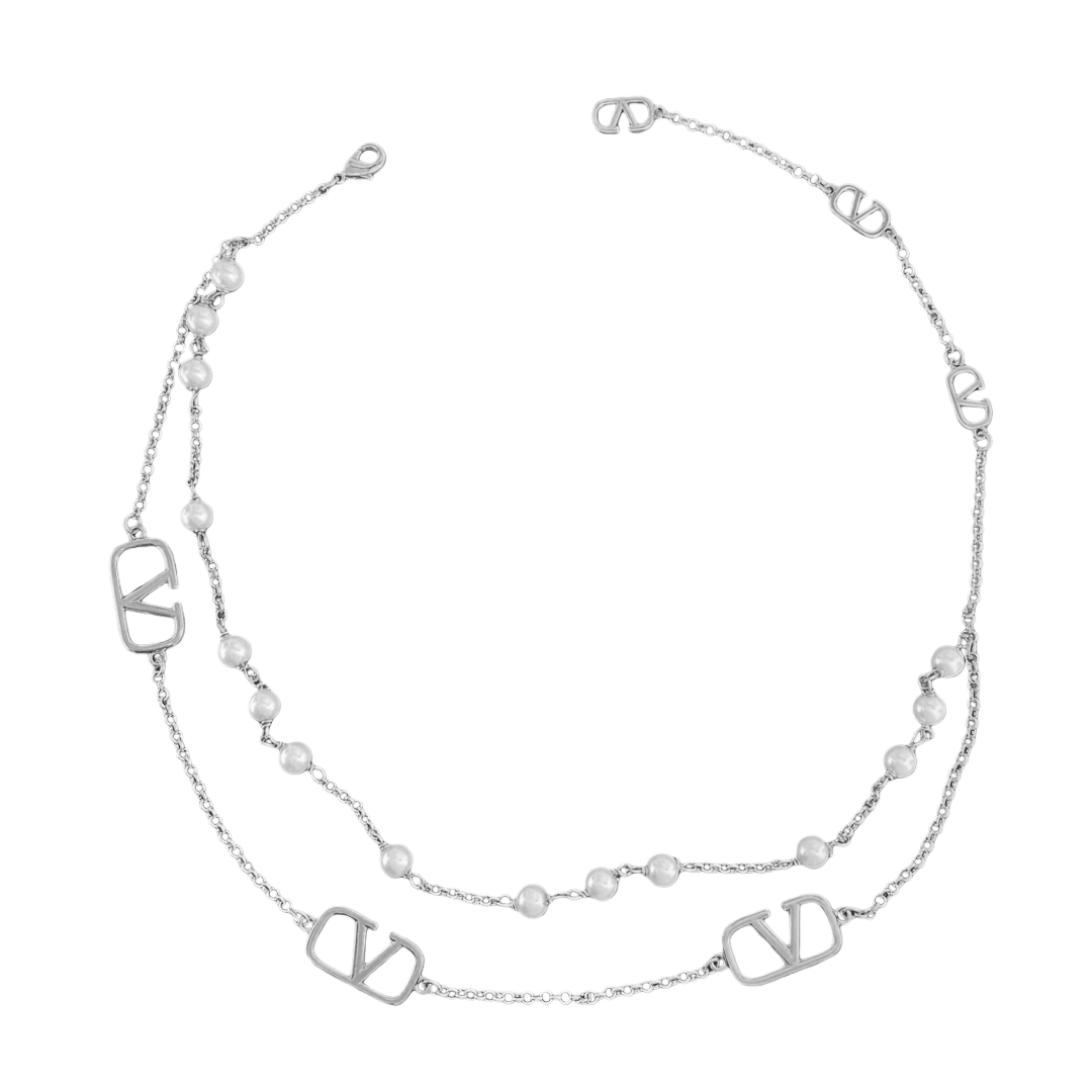 VTN024 Valentino Garavani VLogo Signature Choker Necklace - ccjewelryacc