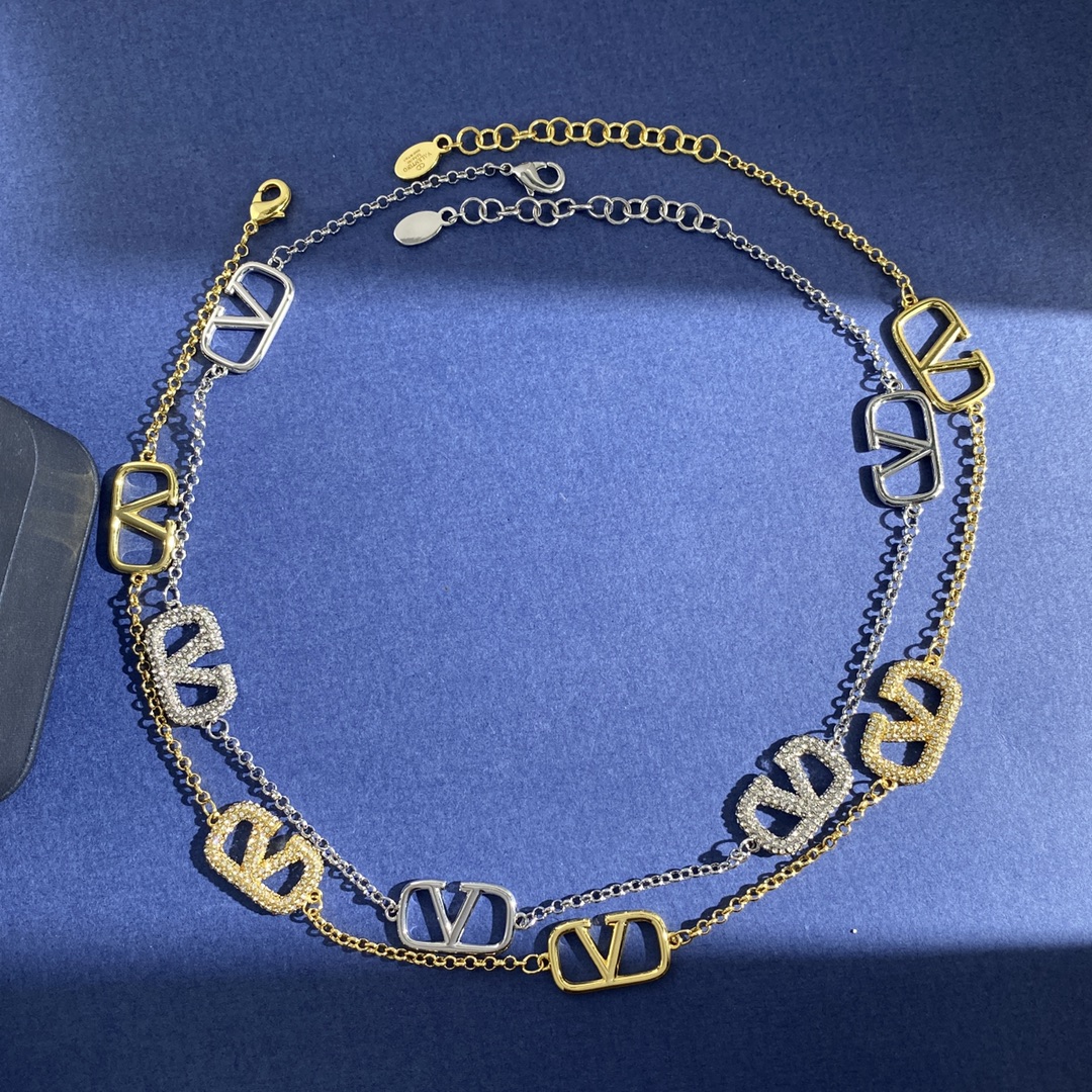 VTN012 Valentino Garavani VLogo Signature Choker necklace - ccjewelryacc