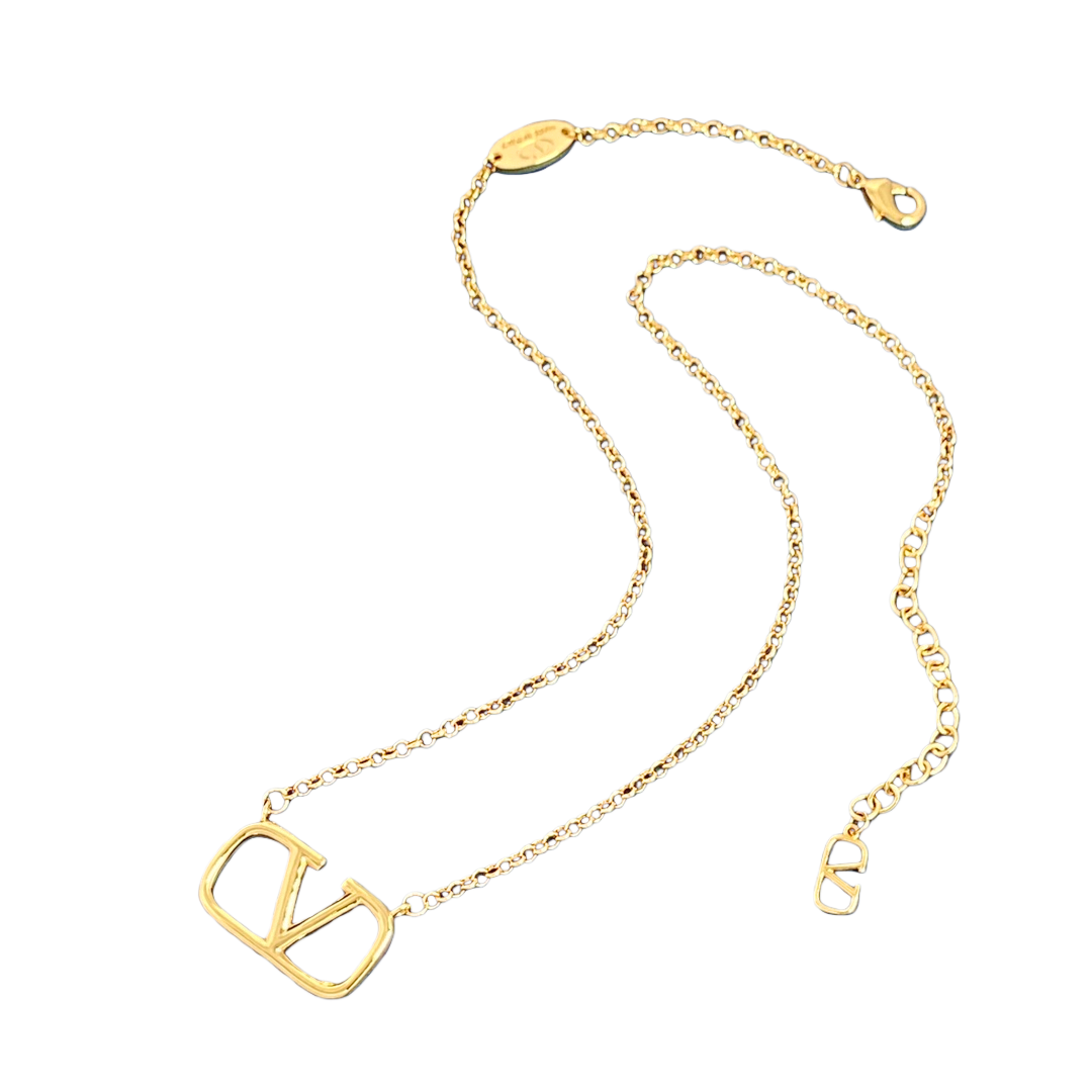 VTN033 Valentino Garavani VLogo Signature Pendant Necklace - ccjewelryacc