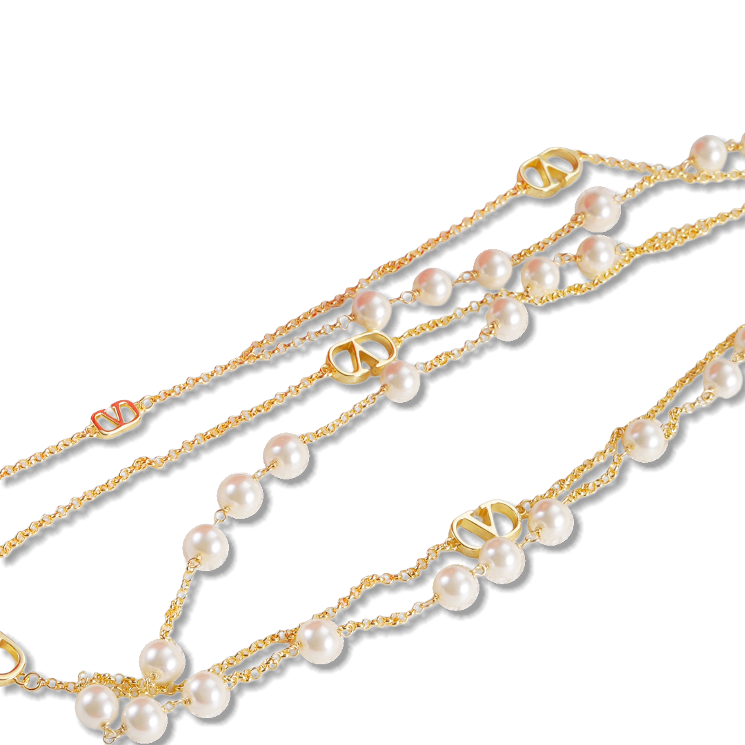 VTN046 Valentino Garavani VLogo Signature Pearl Necklace - ccjewelryacc