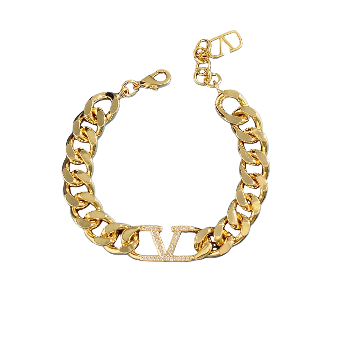 VTN034 Valentino Garavani VLogo Signature Chunky Chain choker Necklace - ccjewelryacc