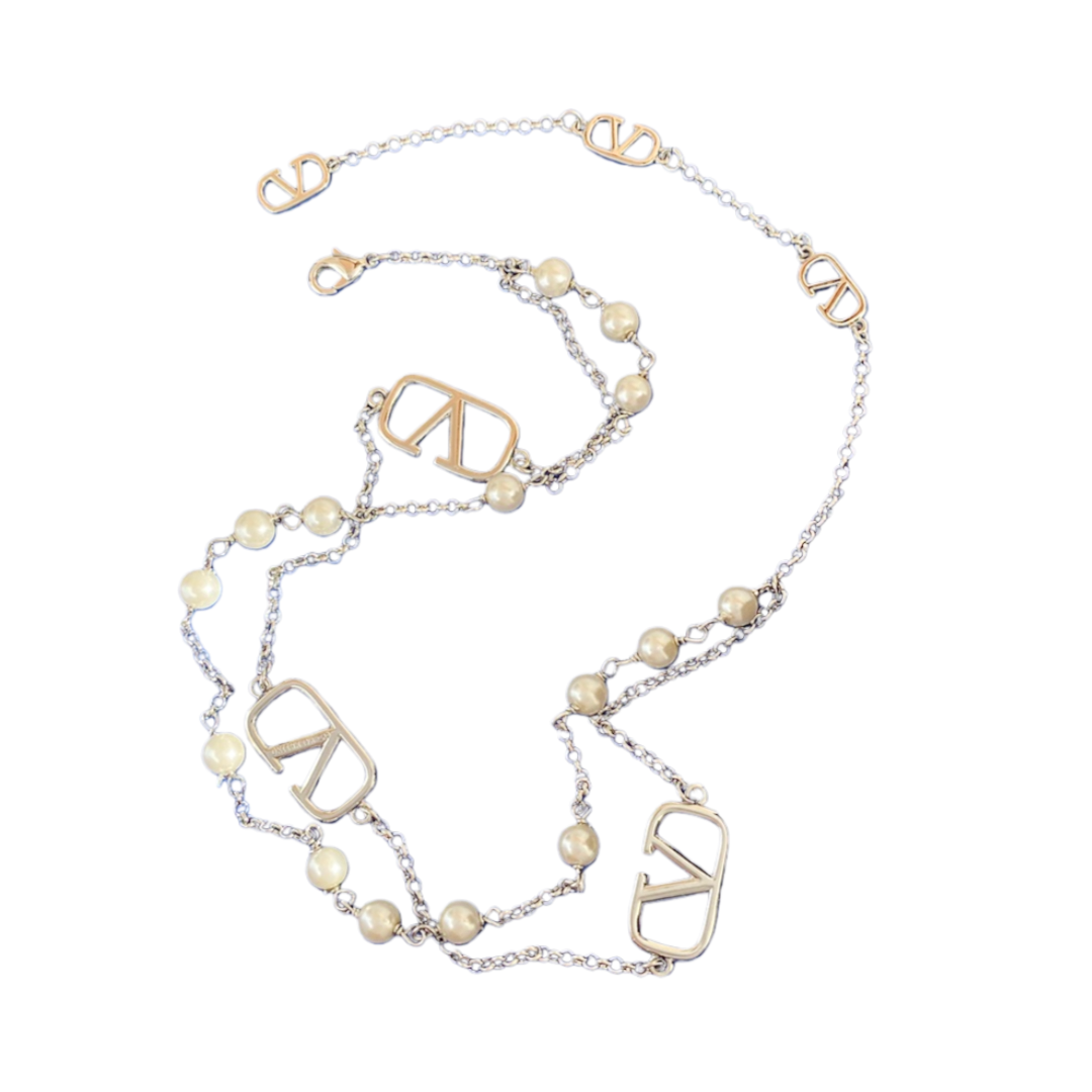VTN024 Valentino Garavani VLogo Signature Choker Necklace - ccjewelryacc