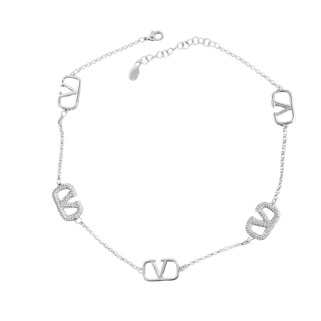 VTN012 Valentino Garavani VLogo Signature Choker necklace - ccjewelryacc