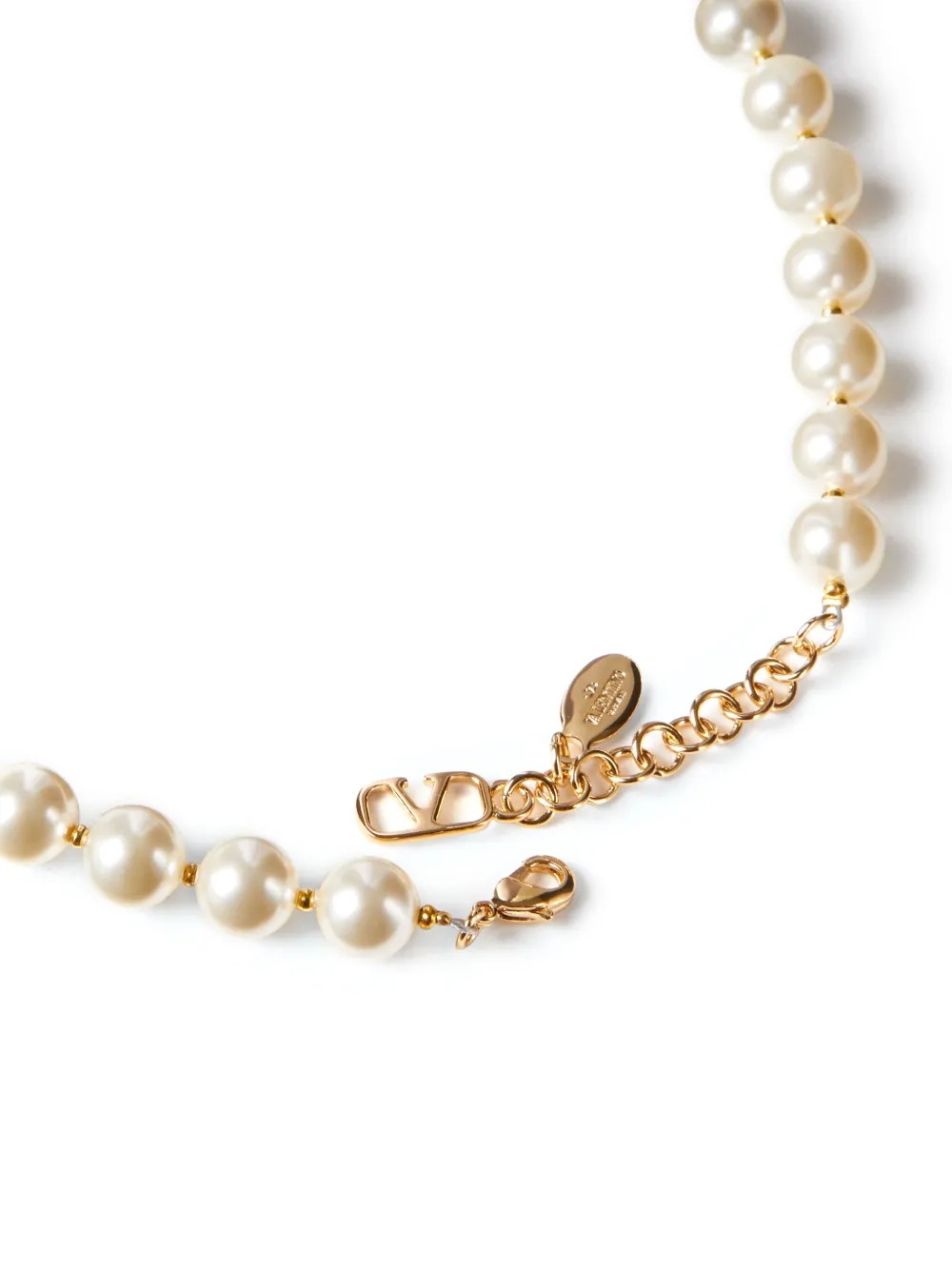 VTN038 Valentino Garavani VLogo Signature Pearl Choker Necklace - ccjewelryacc