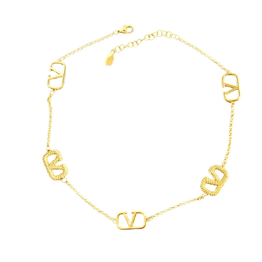 VTN012 Valentino Garavani VLogo Signature Choker necklace - ccjewelryacc