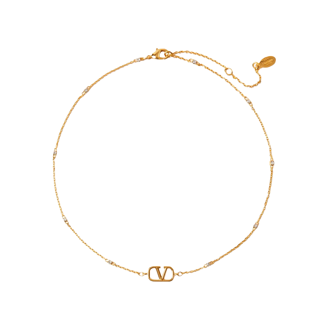 VTN015 Valentino Garavani VLogo Signature crystal choker necklace bracelet - ccjewelryacc