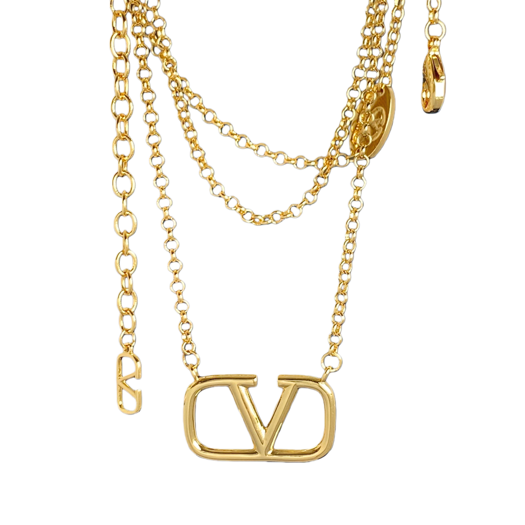VTN033 Valentino Garavani VLogo Signature Pendant Necklace - ccjewelryacc