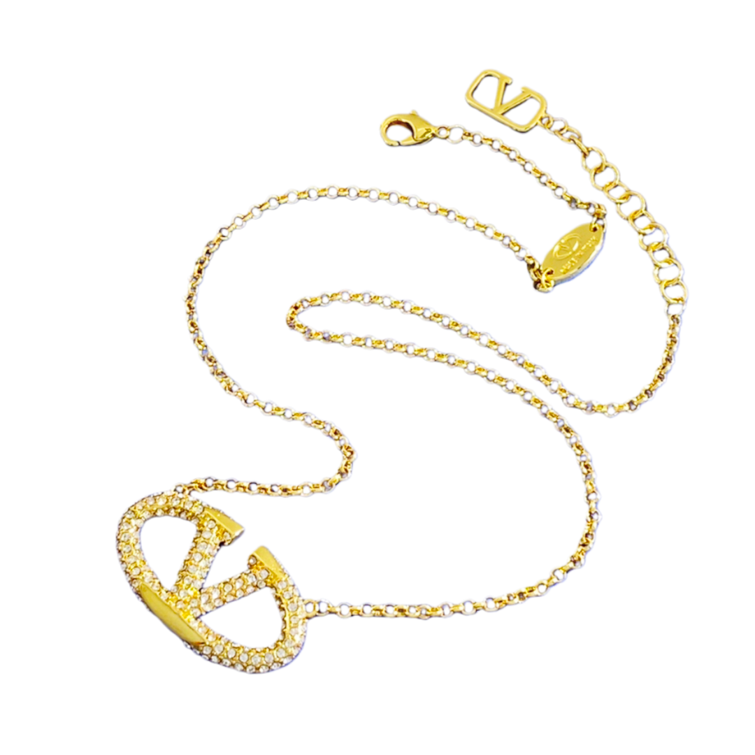 VTN021 Valentino Garavani VLogo Signature Necklace - ccjewelryacc