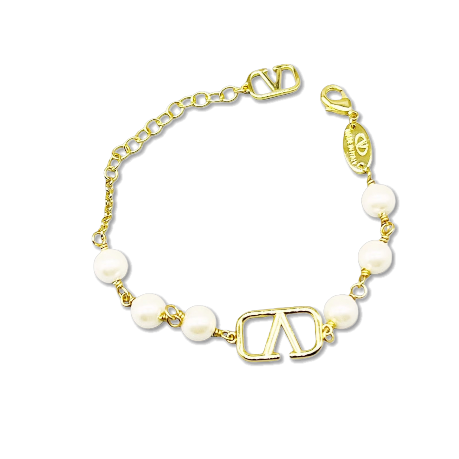 VTN036 Valentino Garavani VLogo Signature pearl choker necklace bracelet earrins - ccjewelryacc