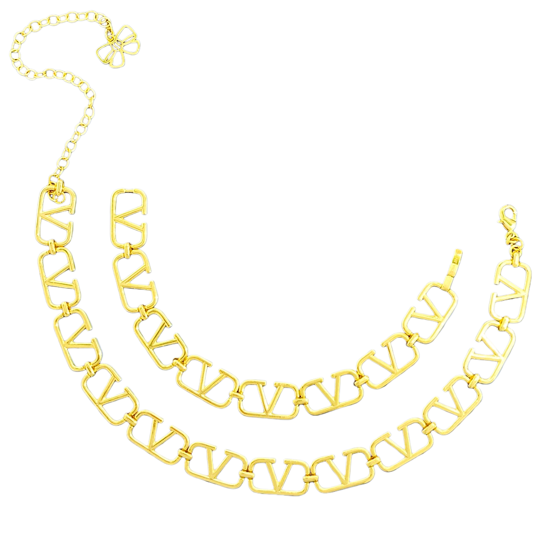 VTN027 Valentino Garavani VLogo Signature Choker Necklace - ccjewelryacc