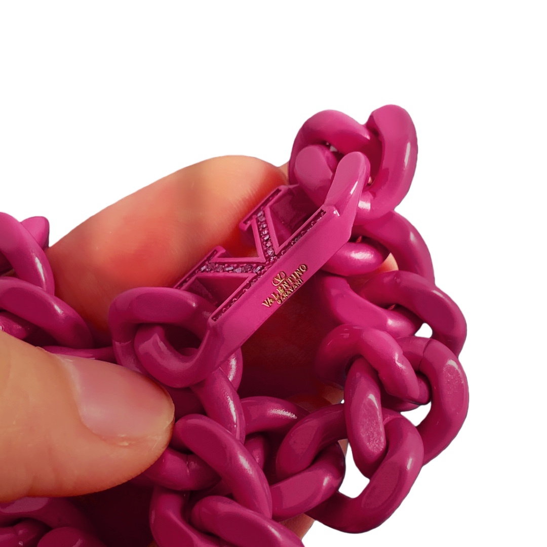 VTN018 Valentino Garavani VLogo Signature Chain choker necklace - ccjewelryacc