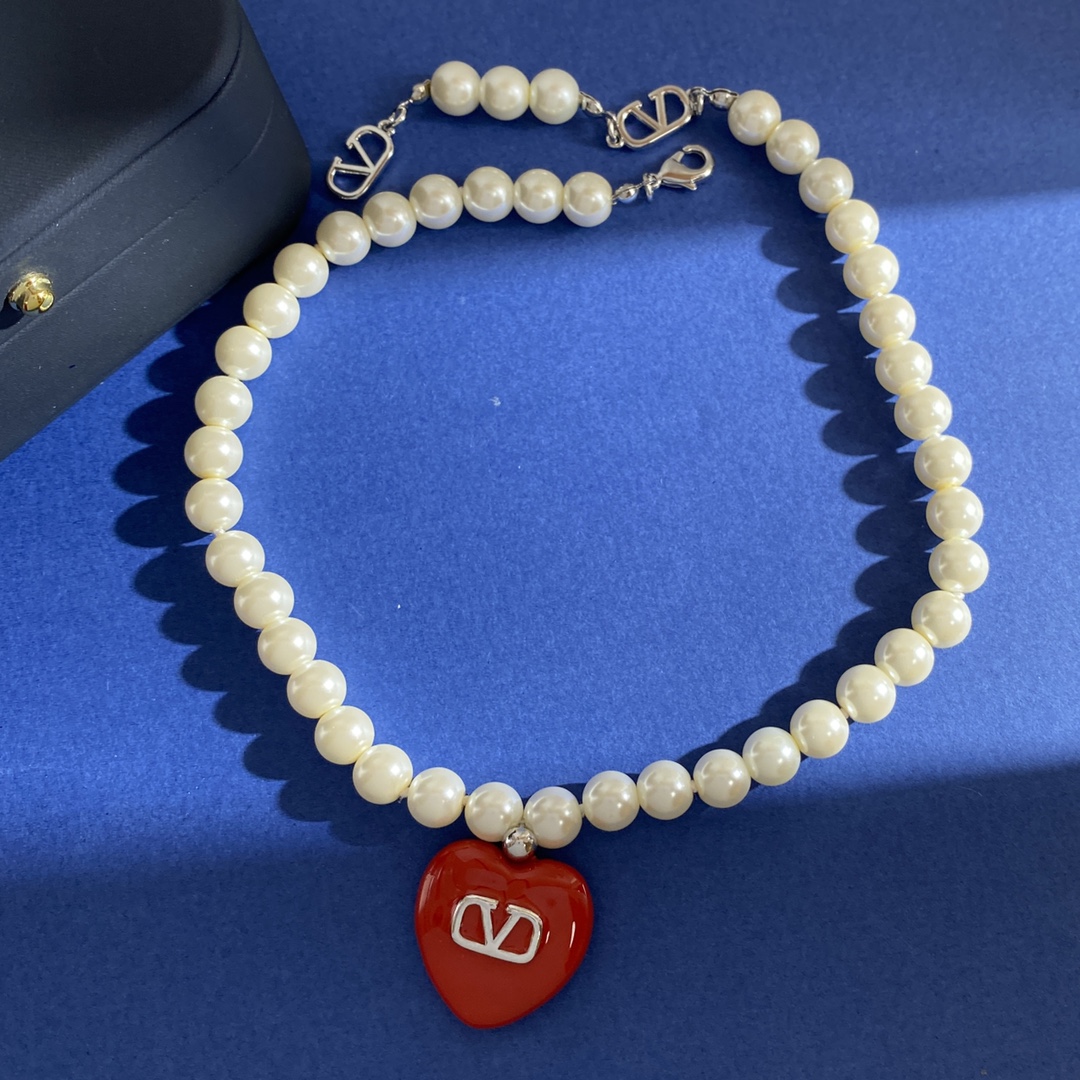 VTN059 Valentino Garavani COEUR HYPERBOLE Metal,Pearl - ccjewelryacc