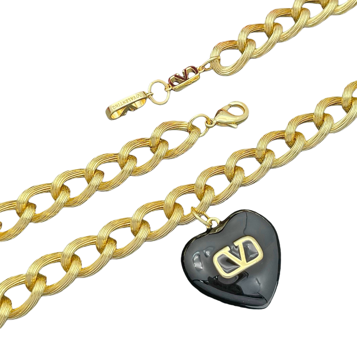 VTN066 Valentino Garavani COEUR ROYAL Metal enamel crystal - ccjewelryacc