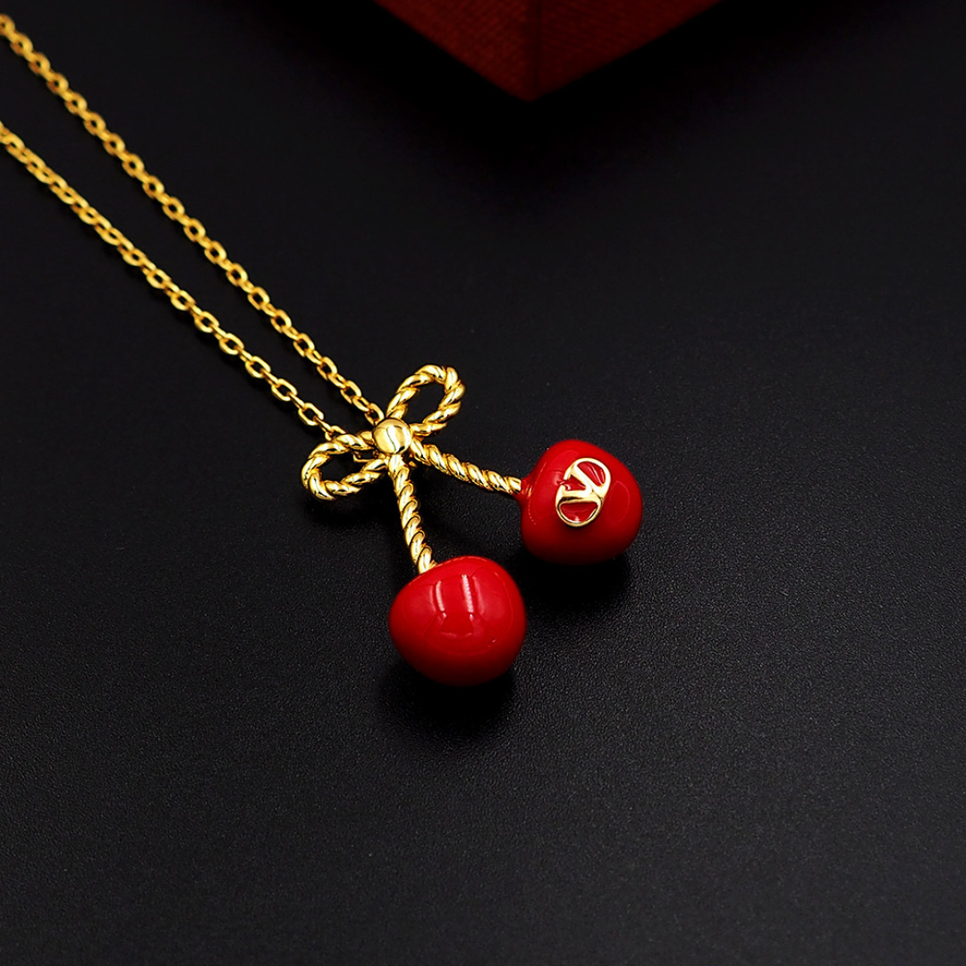 VTN053 Valentino Garavani Cherryfic necklace - ccjewelryacc