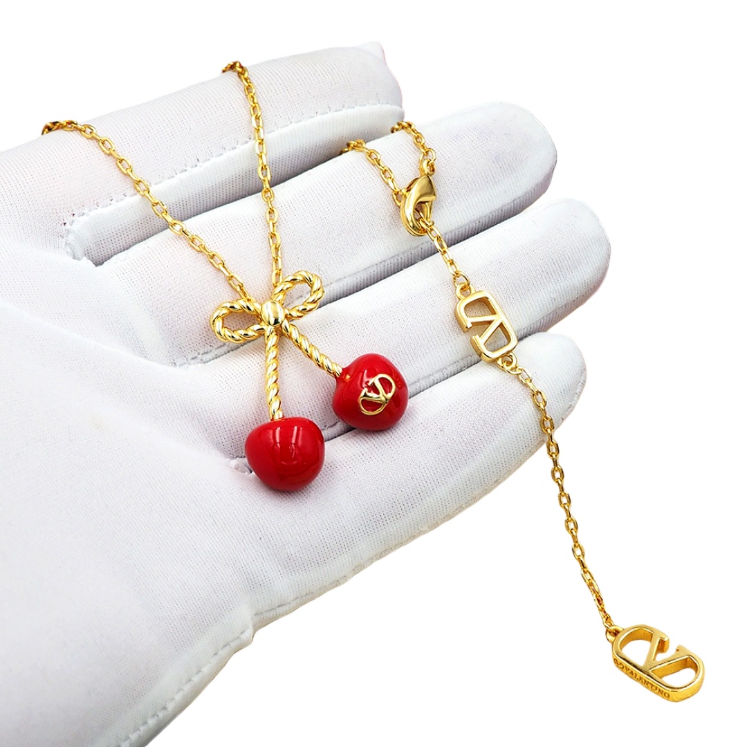 VTN053 Valentino Garavani Cherryfic necklace - ccjewelryacc