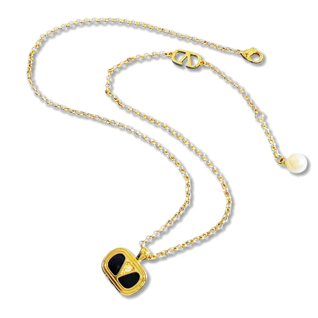 VTN048 Valentino Garavani Vlogo Necklace - ccjewelryacc