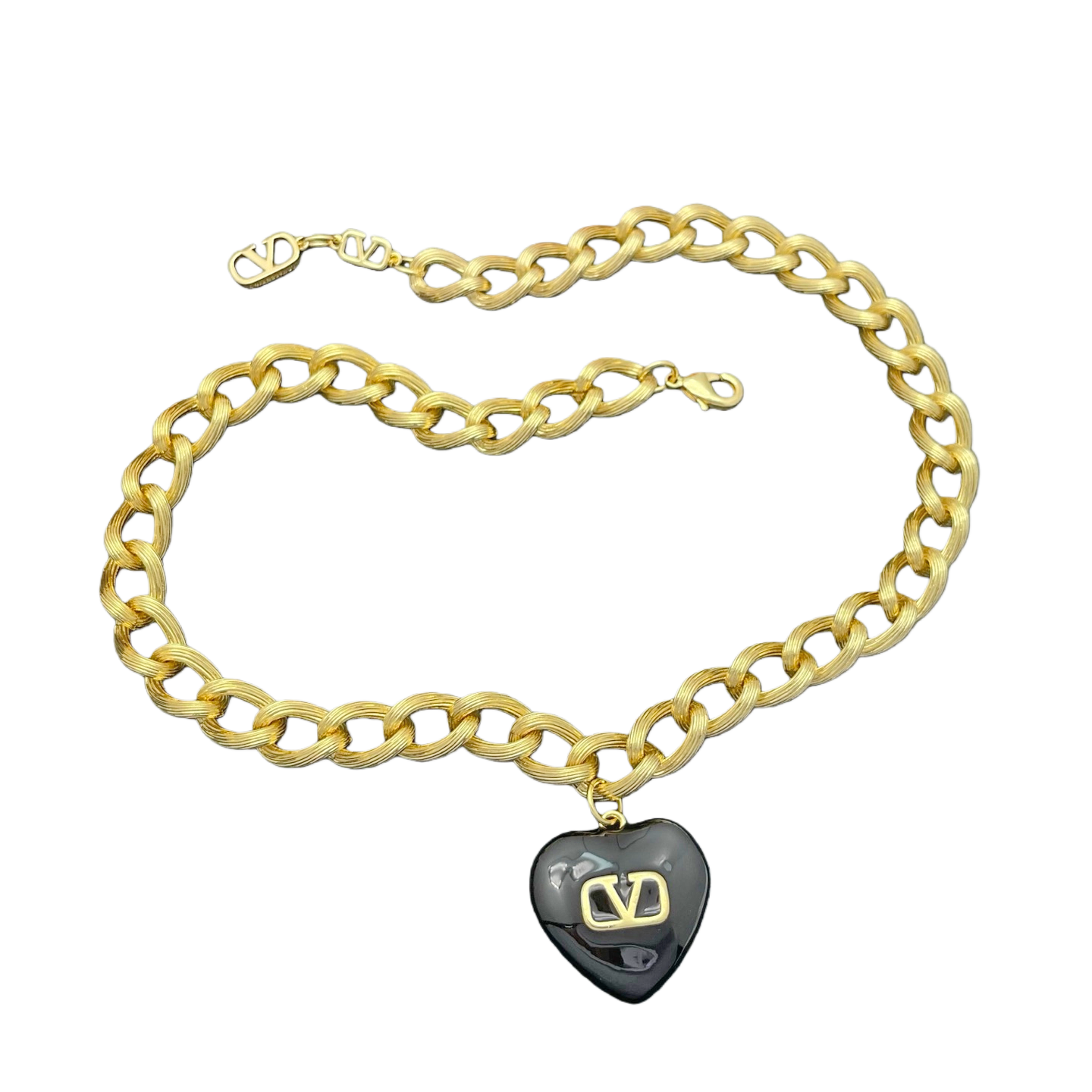 VTN066 Valentino Garavani COEUR ROYAL Metal enamel crystal - ccjewelryacc