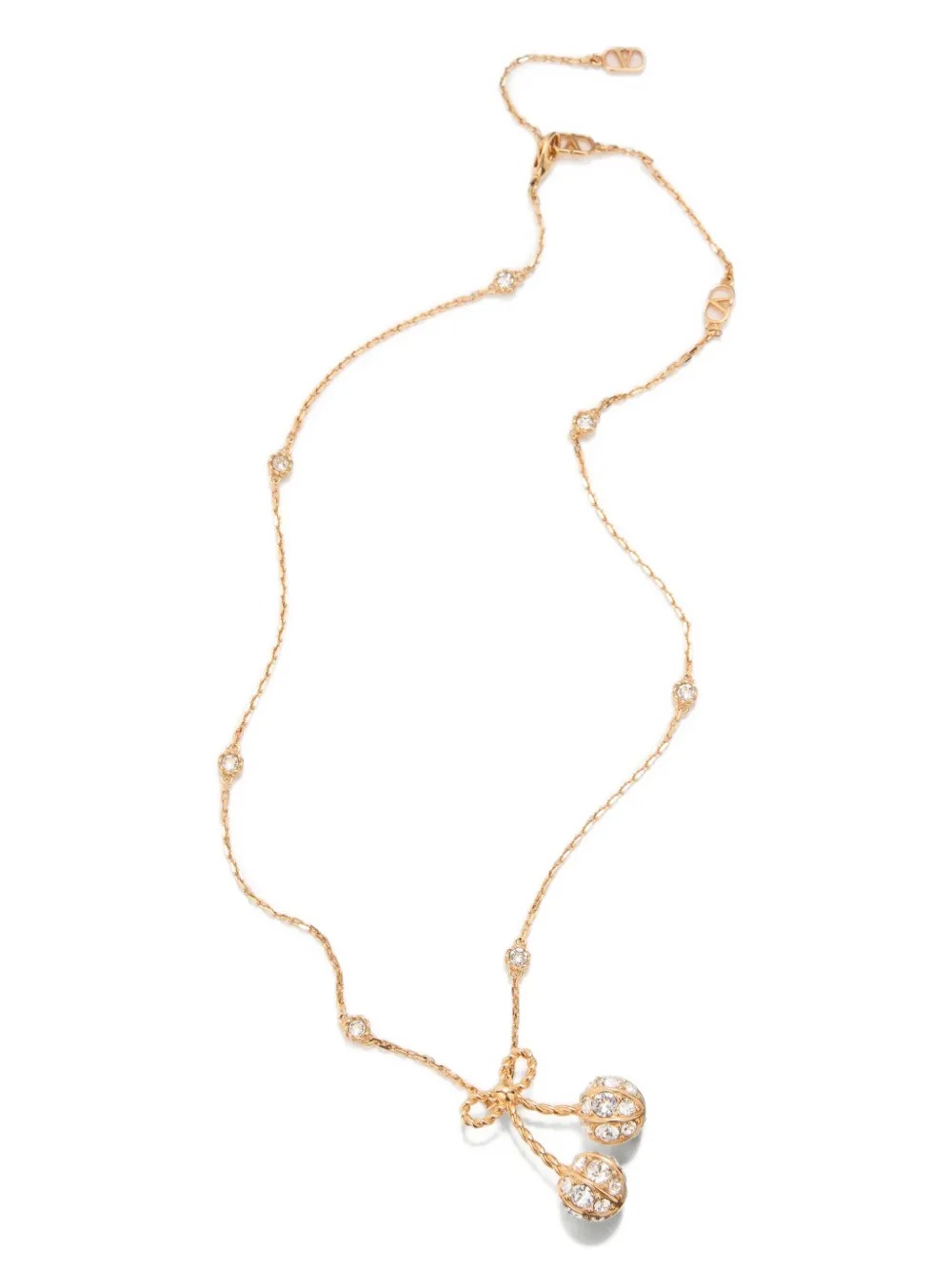 VTN051 Valentino Garavani Cherryfic crystal necklace - ccjewelryacc