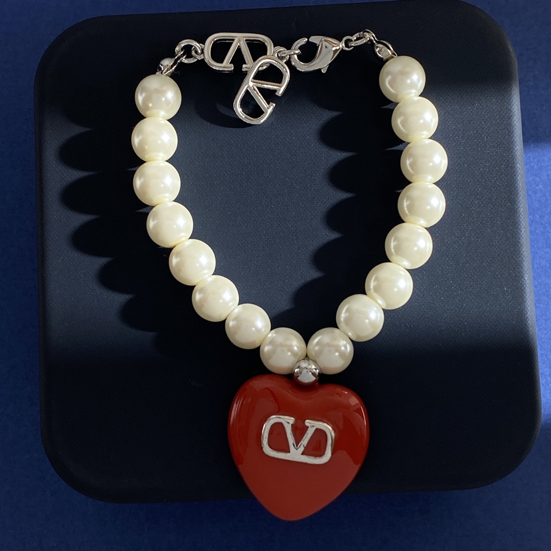 VTN059 Valentino Garavani COEUR HYPERBOLE Metal,Pearl - ccjewelryacc