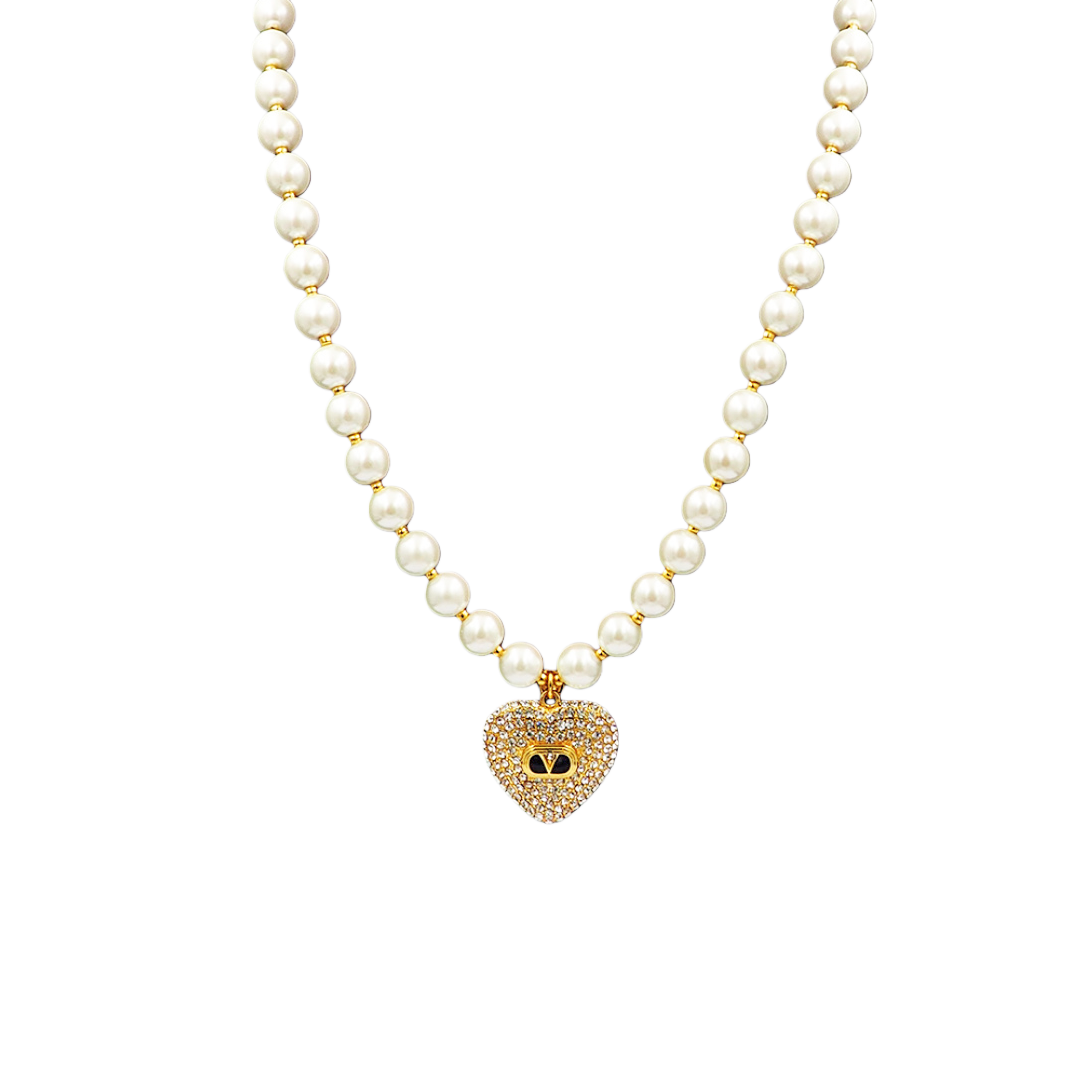 VTN049 Valentino Garavani COEUR ROYAL Necklace - ccjewelryacc