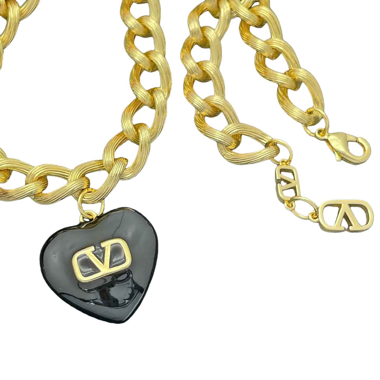 VTN066 Valentino Garavani COEUR ROYAL Metal enamel crystal - ccjewelryacc