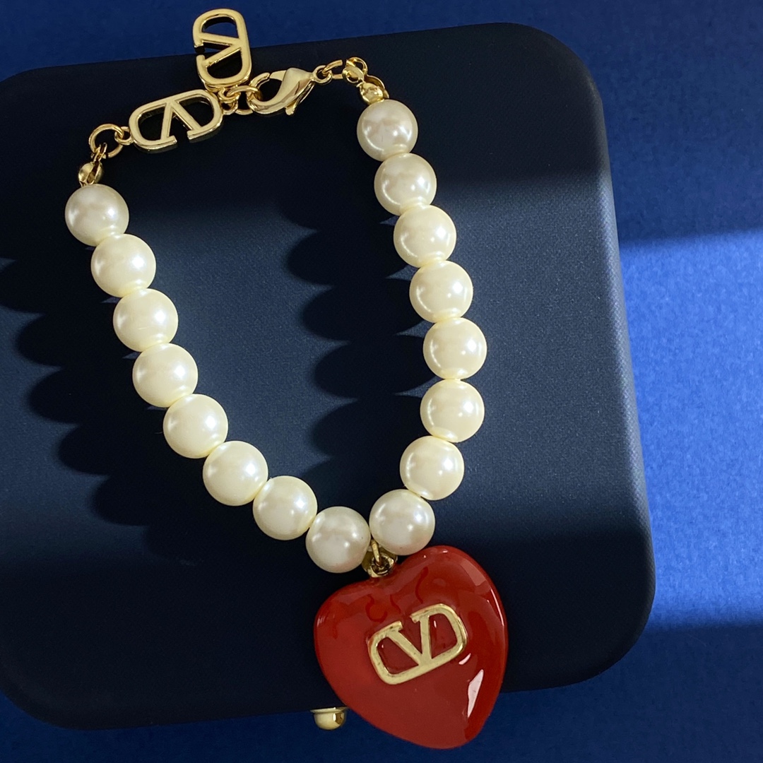 VTN059 Valentino Garavani COEUR HYPERBOLE Metal,Pearl - ccjewelryacc