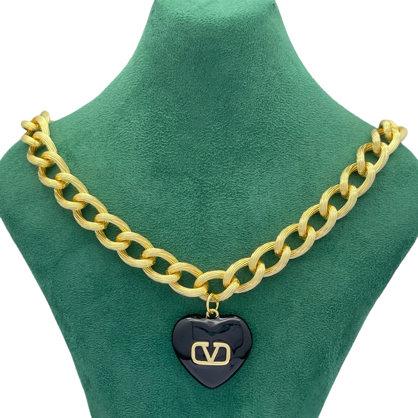 VTN066 Valentino Garavani COEUR ROYAL Metal enamel crystal - ccjewelryacc