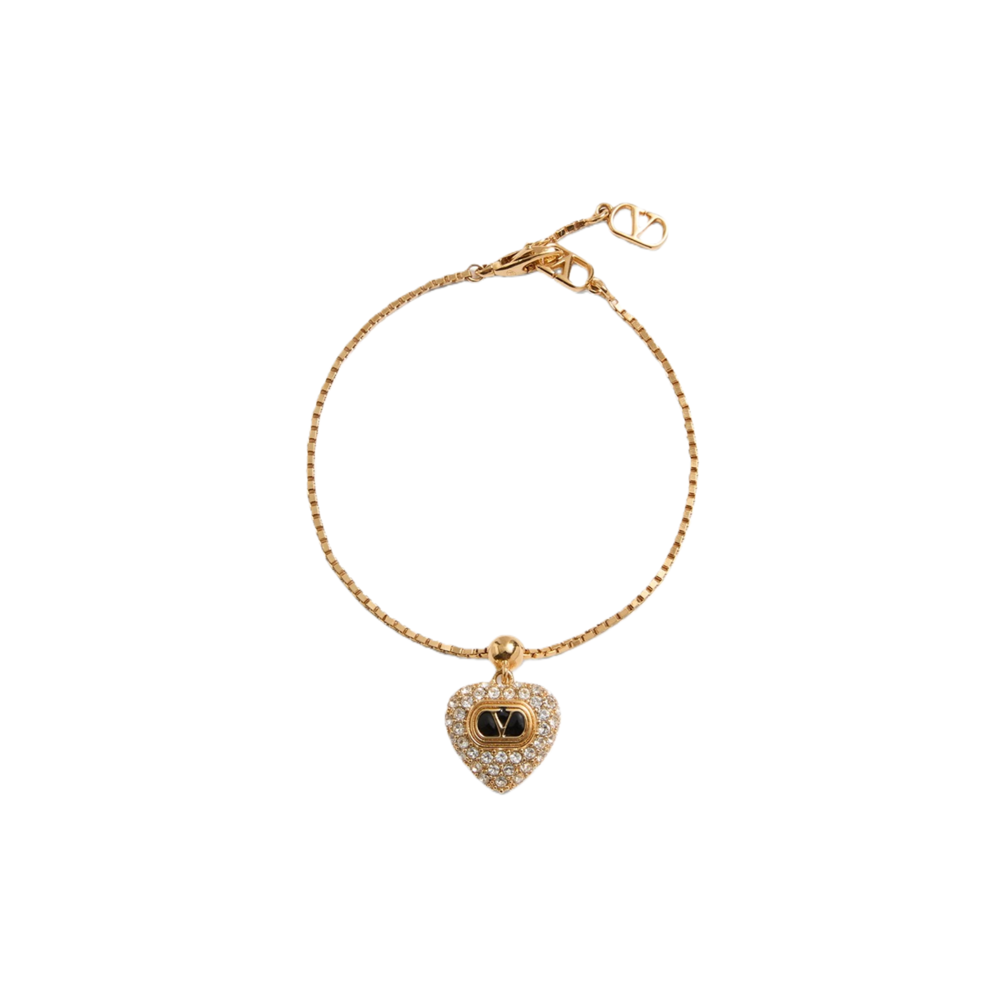 VTN060 Valentino Garavani COEUR ROYAL Metal enamel crystal necklace - ccjewelryacc