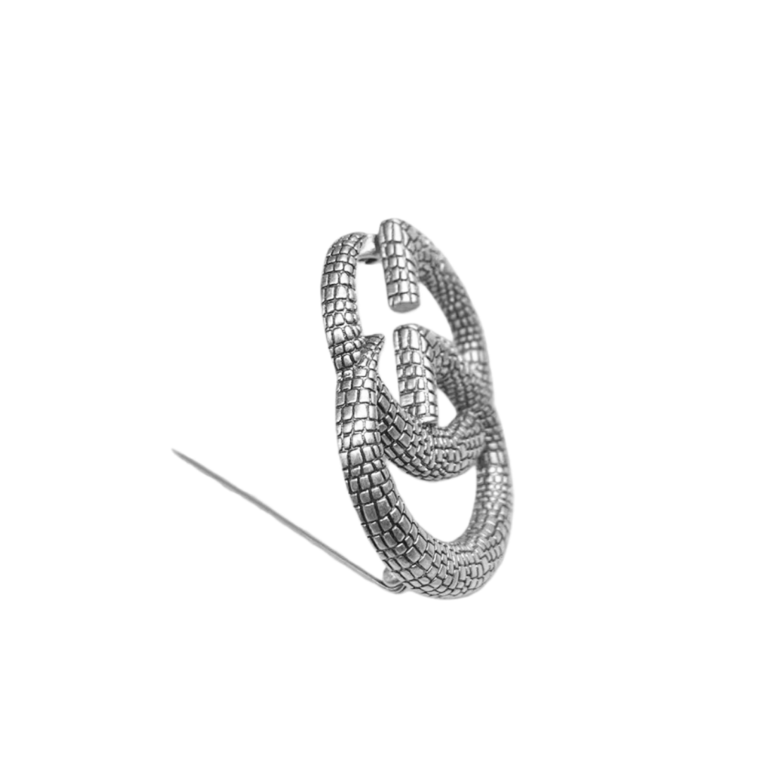 GGB004 GG Snakeskin texture brooch pin - ccjewelryacc