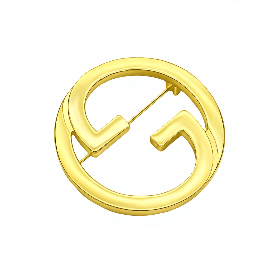 GGB043 Metal GG Brooch Pin - ccjewelryacc