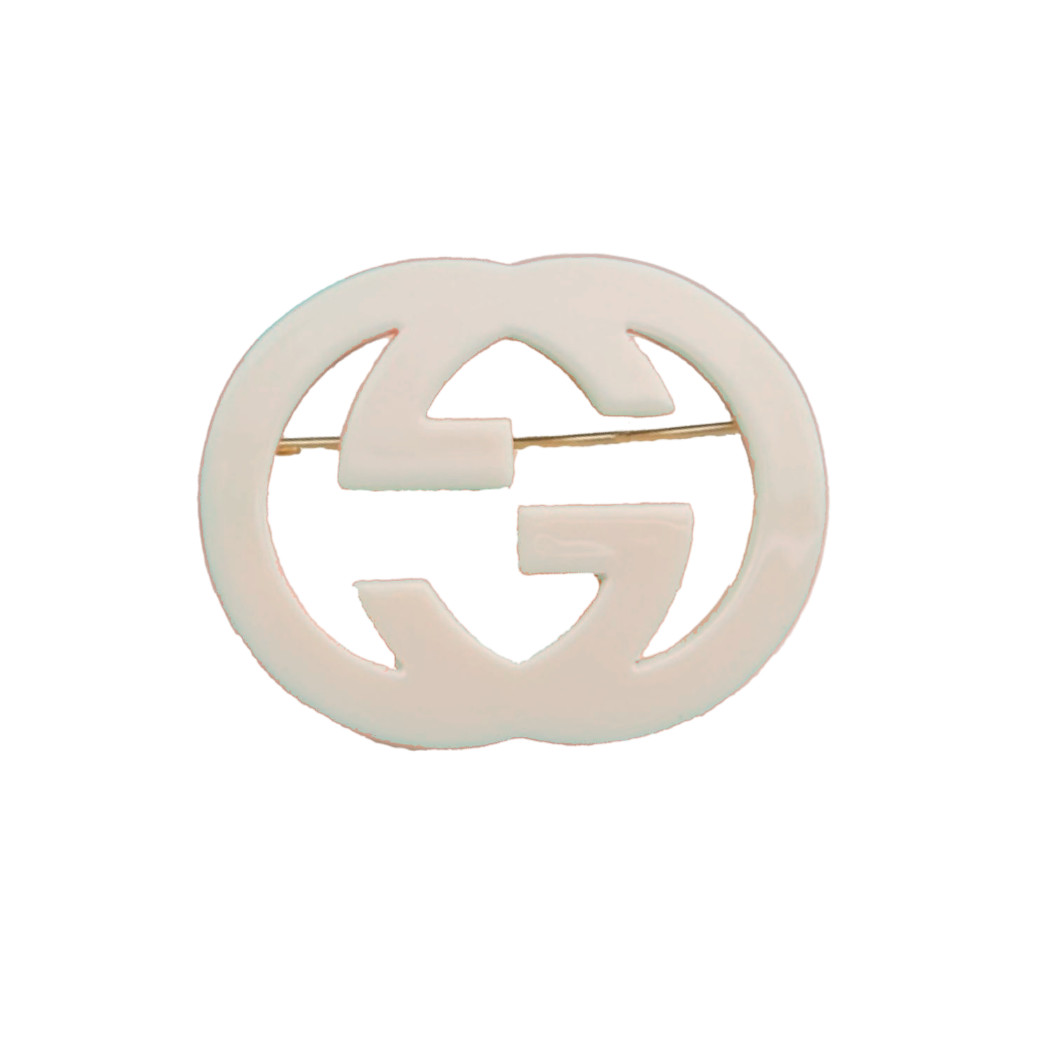 GGB030 Pink enamel GG brooch pin - ccjewelryacc