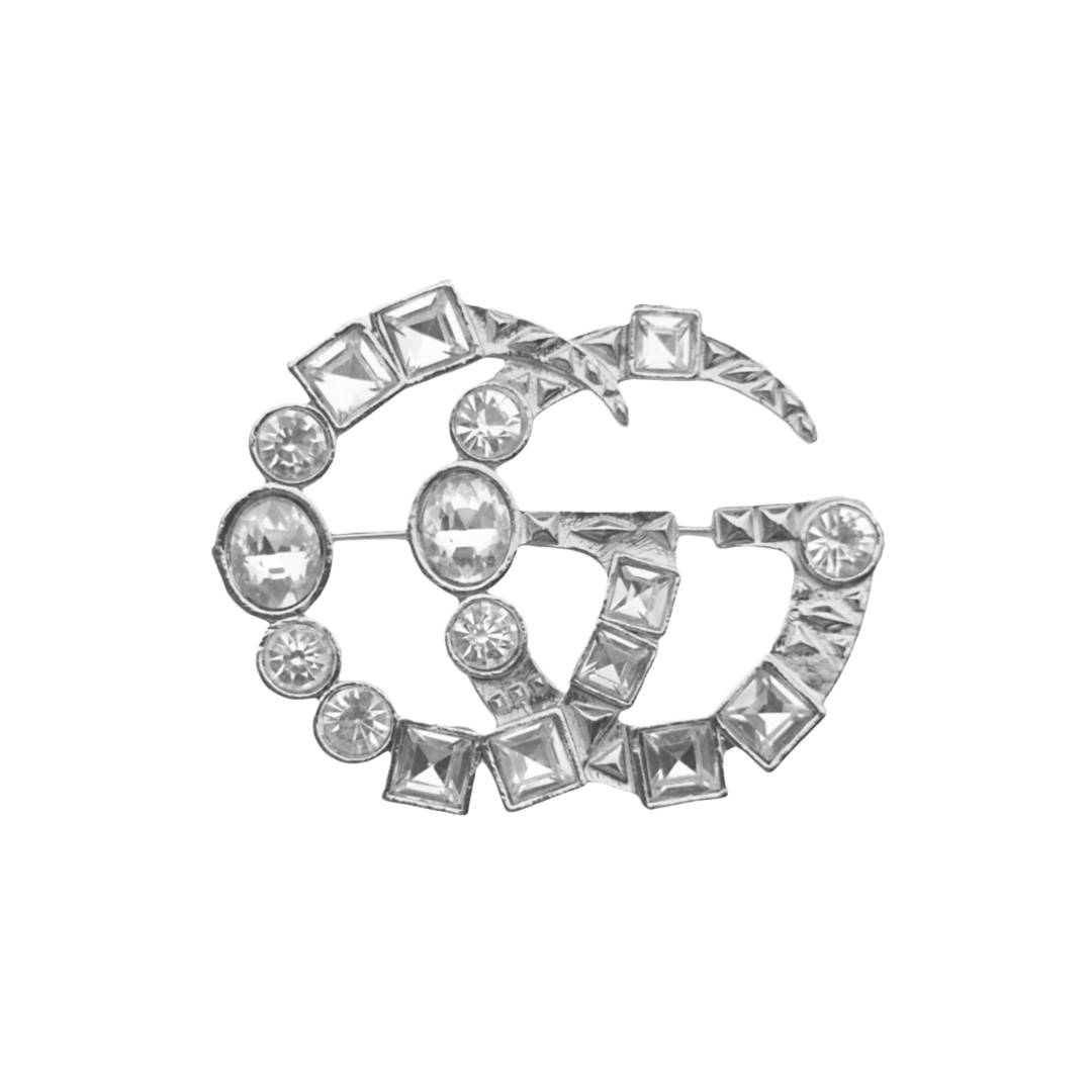 GGB026 Vintage GG Zircon brooch pin - ccjewelryacc