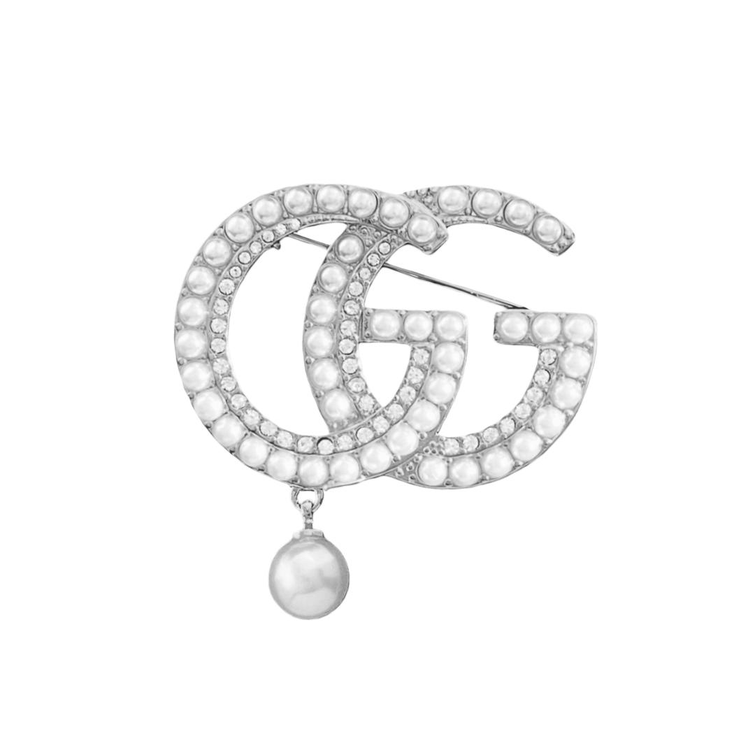 GGB035 GG Pearl brooch pin - ccjewelryacc