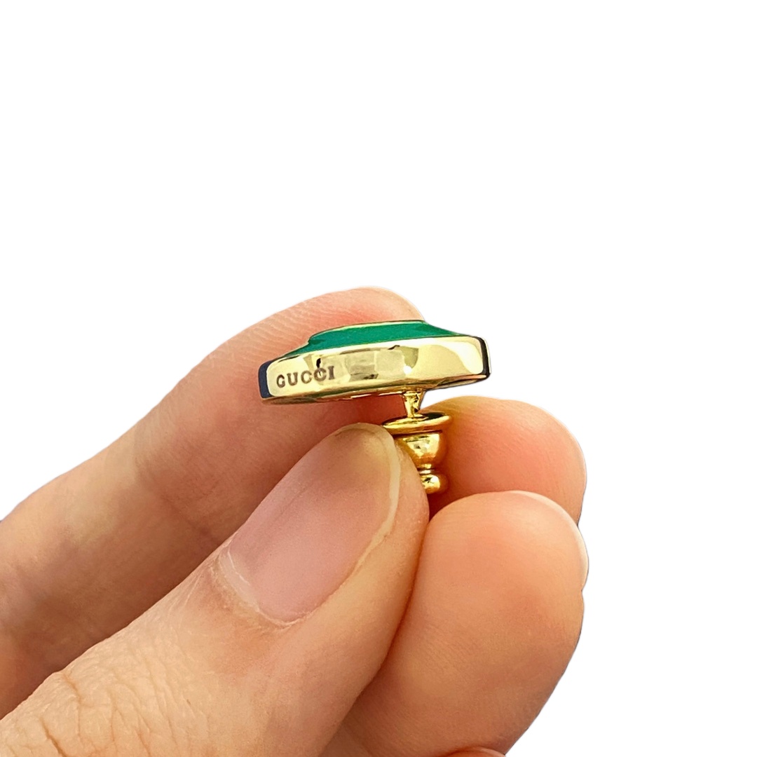 GGE024 GG Interlocking gold finish stud earrings - ccjewelryacc