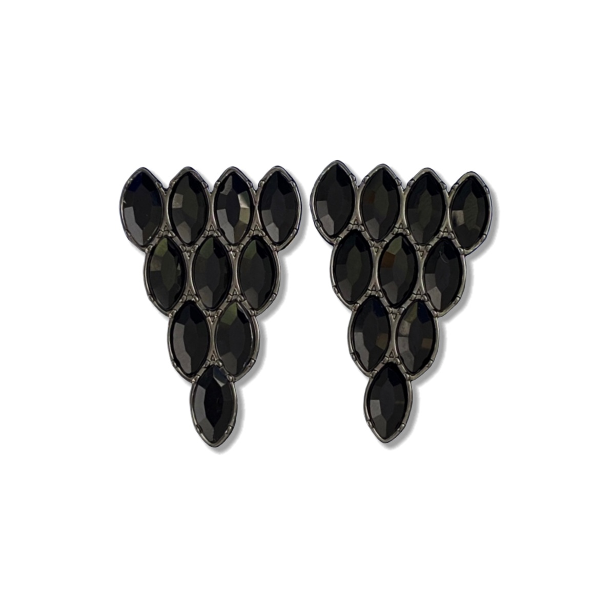 GGE086 GG Zircon rhinestones Inverted triangle stud earring - ccjewelryacc