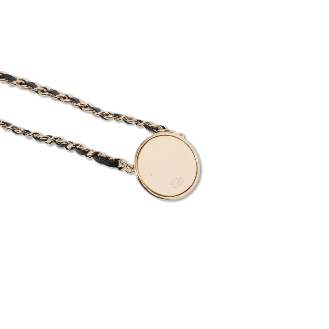CCN093 Chanel necklace in metal leater - ccjewelryacc